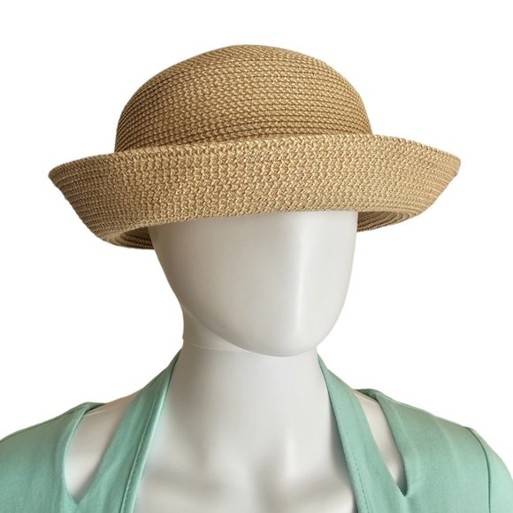 Stylish woven soft bowler/bucket Hat- Color: Tan - Picture 1 of 3